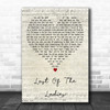 The Courteeners Last Of The Ladies Script Heart Decorative Wall Art Gift Song Lyric Print