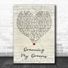 The Cranberries Dreaming My Dreams Script Heart Decorative Wall Art Gift Song Lyric Print