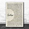 Avenged Sevenfold Gunslinger Vintage Script Song Lyric Music Wall Art Print