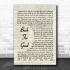 Back For Good Take That Song Lyric Vintage Script Music Wall Art Print