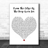 The Cure From The Edge Of The Deep Green Sea White Heart Decorative Gift Song Lyric Print