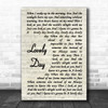 Bill Withers Lovely Day Vintage Script Song Lyric Music Wall Art Print