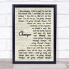 Black Sabbath Changes Vintage Script Song Lyric Music Wall Art Print