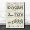 Black Sabbath Changes Vintage Script Song Lyric Music Wall Art Print