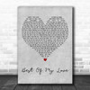 The Emotions Best Of My Love Grey Heart Decorative Wall Art Gift Song Lyric Print