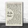The Flaming Lips Do You Realize Vintage Script Decorative Wall Art Gift Song Lyric Print