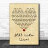 The Four Tops Still Water (Love) Vintage Heart Decorative Wall Art Gift Song Lyric Print