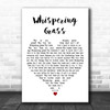 The Ink Spots Whispering Grass White Heart Decorative Wall Art Gift Song Lyric Print