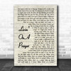 Bon Jovi Livin' On A Prayer Vintage Script Song Lyric Music Wall Art Print