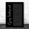 The Jam Going Underground Black Script Decorative Wall Art Gift Song Lyric Print