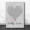 The Jam Pretty Green Grey Heart Decorative Wall Art Gift Song Lyric Print