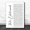 The Jam That's Entertainment White Script Decorative Wall Art Gift Song Lyric Print