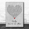 The Killers Andy, Youre A Star Grey Heart Decorative Wall Art Gift Song Lyric Print