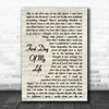 Bright Eyes First Day Of My Life Song Lyric Vintage Script Music Wall Art Print