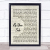 By Your Side Sade Song Lyric Vintage Script Music Wall Art Print