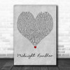 The Rolling Stones Midnight Rambler Grey Heart Decorative Wall Art Gift Song Lyric Print