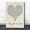 The Rolling Stones Midnight Rambler Script Heart Decorative Wall Art Gift Song Lyric Print