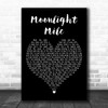 The Rolling Stones Moonlight Mile Black Heart Decorative Wall Art Gift Song Lyric Print