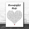 The Rolling Stones Moonlight Mile White Heart Decorative Wall Art Gift Song Lyric Print