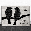 The Rolling Stones Wild Horses Lovebirds Music Script Decorative Wall Art Gift Song Lyric Print
