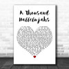 The Shires A Thousand Hallelujahs White Heart Decorative Wall Art Gift Song Lyric Print