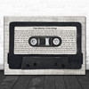The Stone Roses Ten Storey Love Song Music Script Cassette Tape Gift Song Lyric Print