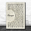 The Story So Far Clairvoyant Vintage Script Decorative Wall Art Gift Song Lyric Print