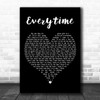 The Twang Everytime Black Heart Decorative Wall Art Gift Song Lyric Print