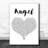 The Weeknd Angel White Heart Decorative Wall Art Gift Song Lyric Print