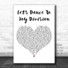 The Wombats Let's Dance To Joy Division White Heart Decorative Gift Song Lyric Print