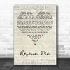 Thirty Seconds To Mars Rescue Me Script Heart Decorative Wall Art Gift Song Lyric Print