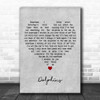 Tim Buckley Dolphins Grey Heart Decorative Wall Art Gift Song Lyric Print