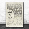 Elvis Presley Don't Be Cruel Vintage Script Song Lyric Music Wall Art Print