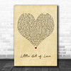 Tom Grennan Little Bit of Love Vintage Heart Decorative Wall Art Gift Song Lyric Print