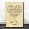 Tom Jones With These Hands Vintage Heart Decorative Wall Art Gift Song Lyric Print