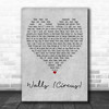 Tom Petty and the Heartbreakers Walls (Circus) Grey Heart Decorative Wall Art Gift Song Lyric Print