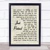 Elvis Presley Just Pretend Vintage Script Song Lyric Music Wall Art Print