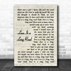 Tom Petty Love Is a Long Road Vintage Script Decorative Wall Art Gift Song Lyric Print