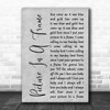 Tom Waits Picture In A Frame Grey Rustic Script Decorative Wall Art Gift Song Lyric Print