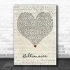 Travie Mccoy ft Bruno Mars Billionaire Script Heart Decorative Wall Art Gift Song Lyric Print