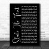 Tyler Childers & The Highwall Shake The Frost Black Script Decorative Wall Art Gift Song Lyric Print