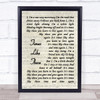 Foo Fighters Times Like These Song Lyric Vintage Script Music Wall Art Print