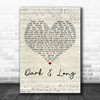 Underworld Dark & Long Script Heart Decorative Wall Art Gift Song Lyric Print