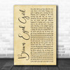 Van Morrison Brown Eyed Girl Rustic Script Decorative Wall Art Gift Song Lyric Print