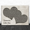 Van Morrison Someone Like You Landscape Music Script Two Hearts Wall Art Gift Song Lyric Print