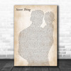 Van Morrison Sweet Thing Father & Baby Decorative Wall Art Gift Song Lyric Print