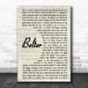 Gerry Cinnamon Belter Vintage Script Song Lyric Music Wall Art Print