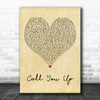 Viola Beach Call You Up Vintage Heart Decorative Wall Art Gift Song Lyric Print