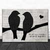 Vulfpeck Birds of a Feather, We Rock Together Lovebirds Music Script Gift Song Lyric Print