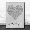 Waterparks Lucky People Grey Heart Decorative Wall Art Gift Song Lyric Print